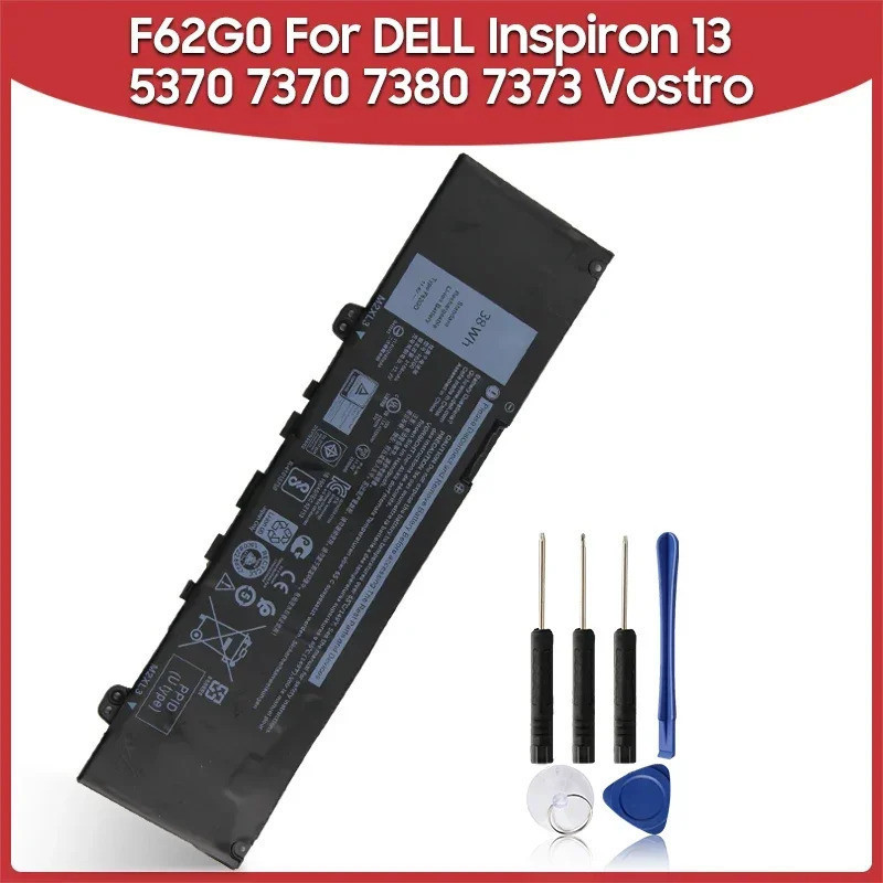 เปลี่ยนแบตเตอรี่ 74Wh F62G0 F62GO สําหรับ Dell Inspiron 13 7370 7380 7373 5370 Vostro 0RPJC3 RPJC3 3