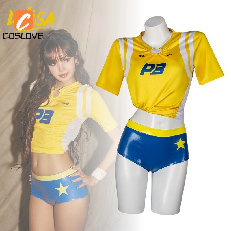 ฟุตบอลโลก2026ลิซ่าการแสดงบนเวทีคอสเพลย์เสื้อผ้าเต็มชุดเครื่องแต่งกายชุดสําหรับผู้หญิงเชียร์ลีดเดอร์ทีมสไตล์