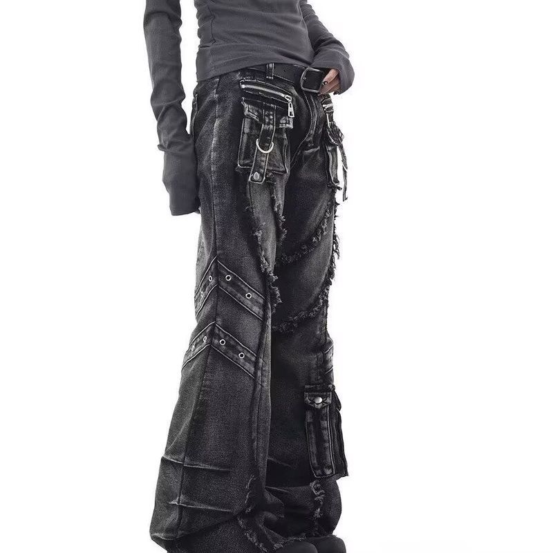 SEACHENIC American Retro Heavy-Duty Stitching Skinny Jeans การออกแบบหลายกระเป๋า — صورة 2