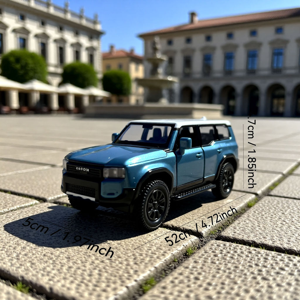1:36 โลหะผสม Toyota Land Cruiser Die-Cast SUV, Off Road ของเล่นของขวัญ/สะสมสําหรับเด็ก