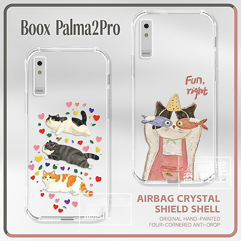 สําหรับ Boox Palma 2 Pro 6.13 "2025 ตลกการ์ตูนสีเหลืองลูกแมว CAT สําหรับ Boox Palma2 6.13 นิ้วโปร่งใสน่ารัก
