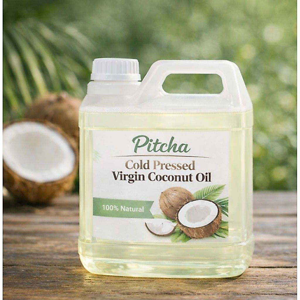 น้ำมันมะพร้าวสกัดเย็นเกรดทาน Pitcha ขนาด1000ml