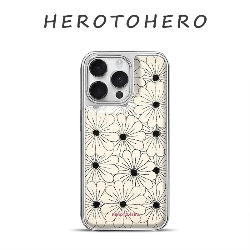 สไตล์เกาหลีครีมเดซี่เหมาะสําหรับ iphone17pro/17promax เคสป้องกัน Apple 16 เคสโทรศัพท์ 16promax เคสป้องกัน 15 กันกระแทก 13/14 แม่เหล็ก