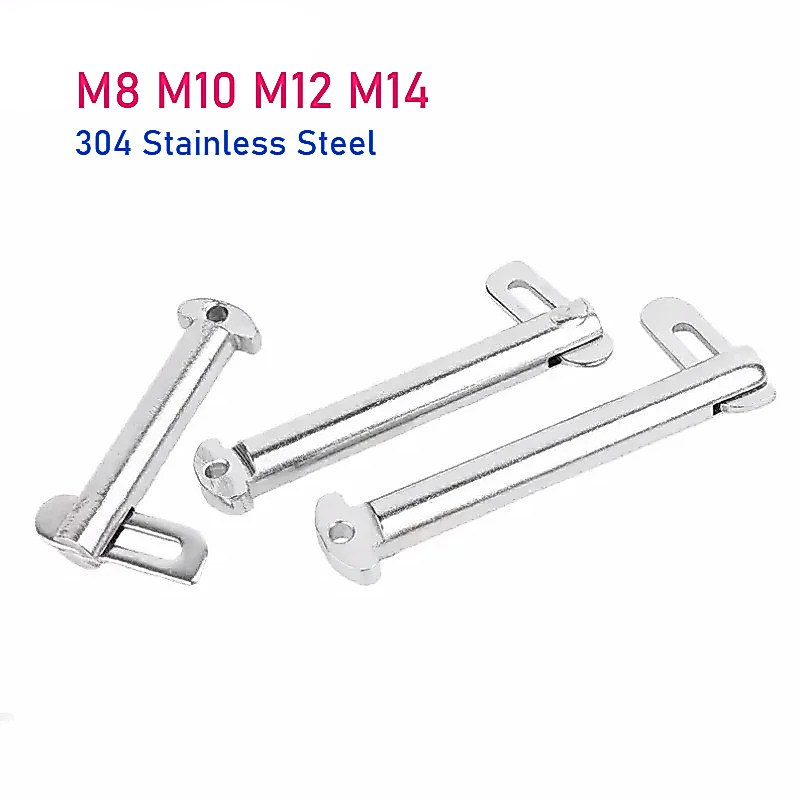 M8 M10 M12 M14 GB3473-83 304 สแตนเลสสตีลข้อศอก Bolt ลิ้น Pin Marine B-Type ข้อศอก Bolt ลิ้น PIN
