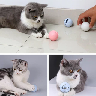 Doge&Orange ลูกบอลของเล่นแมว ลูกบอลยาง มีกระดิ่ง แคทนิป ไฟกระพริบ ภายในบอล วัสดุเรซิ่นABS PU196