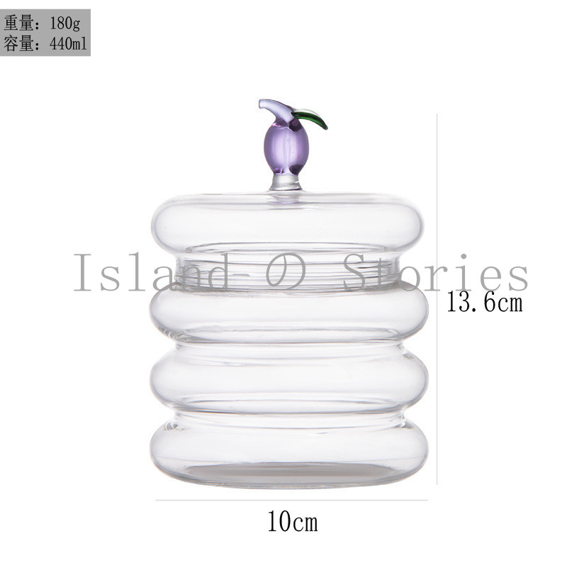 [Island Story] มะเขือยาวสีส้ม Creative Childlike | กระปุกแบ่งช่องขนมมูลค่าสูง | โถเก็บถั่วลูกกวาดแบบ