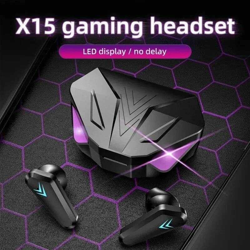 X15 TWS หูฟังบลูทูธ - หูฟังสําหรับเล่นเกมจอแสดงผล LED