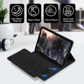 คีย์บอร์ดบลูทูธ+เมาส์บลูทูธ+เคสป้องกัน สำหรับ Samsung Tab S7/S8/S9/S9FE/S9+/S9FE+/S10+ 12.4” S7+/S8+/S7FE