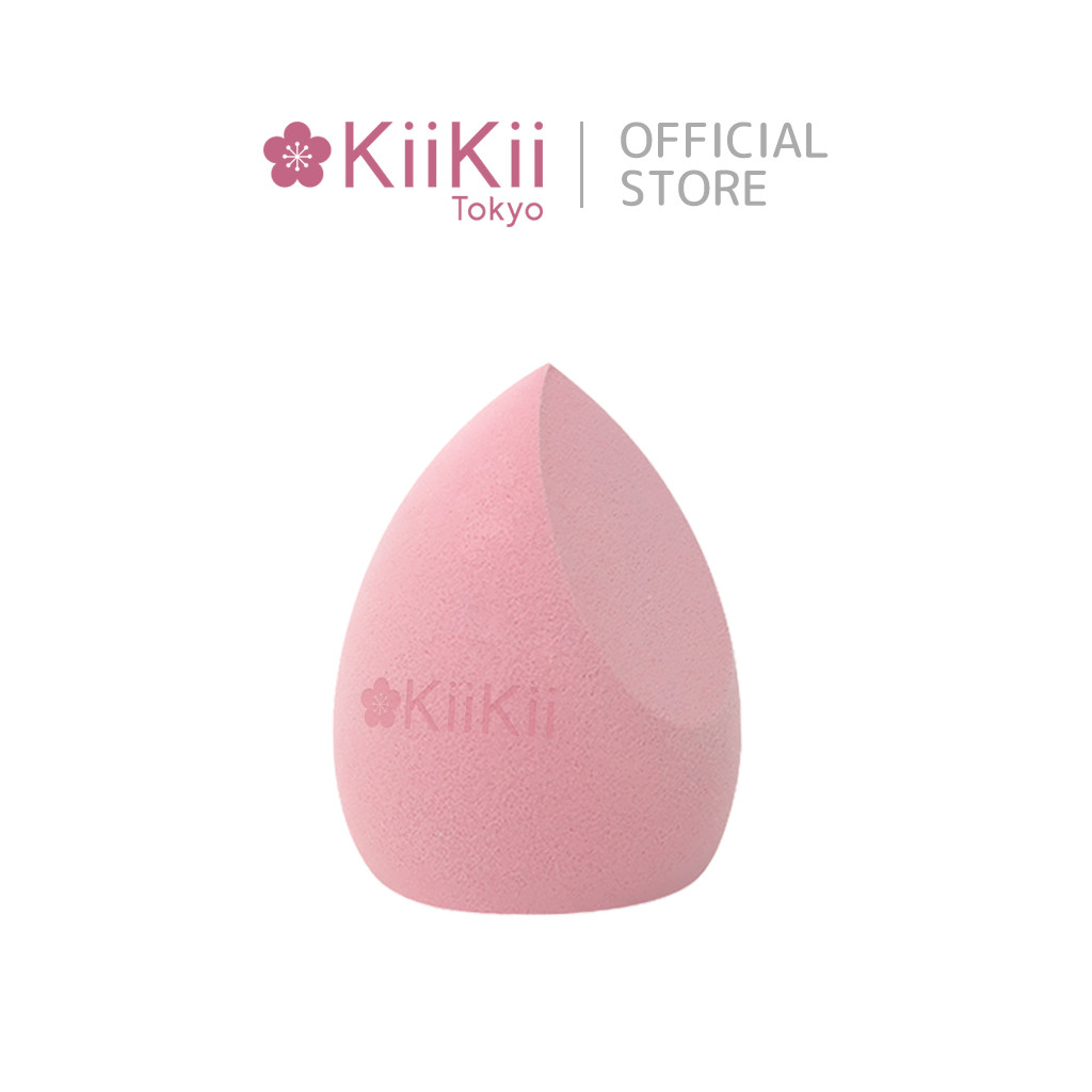 KiiKii พัฟแต่งหน้า ฟองน้ําแต่งหน้าไข่ เกลี่ยรองพื้น ใช้ได้ทั้งแห้งและเปียก แบบตัดสองด้าน