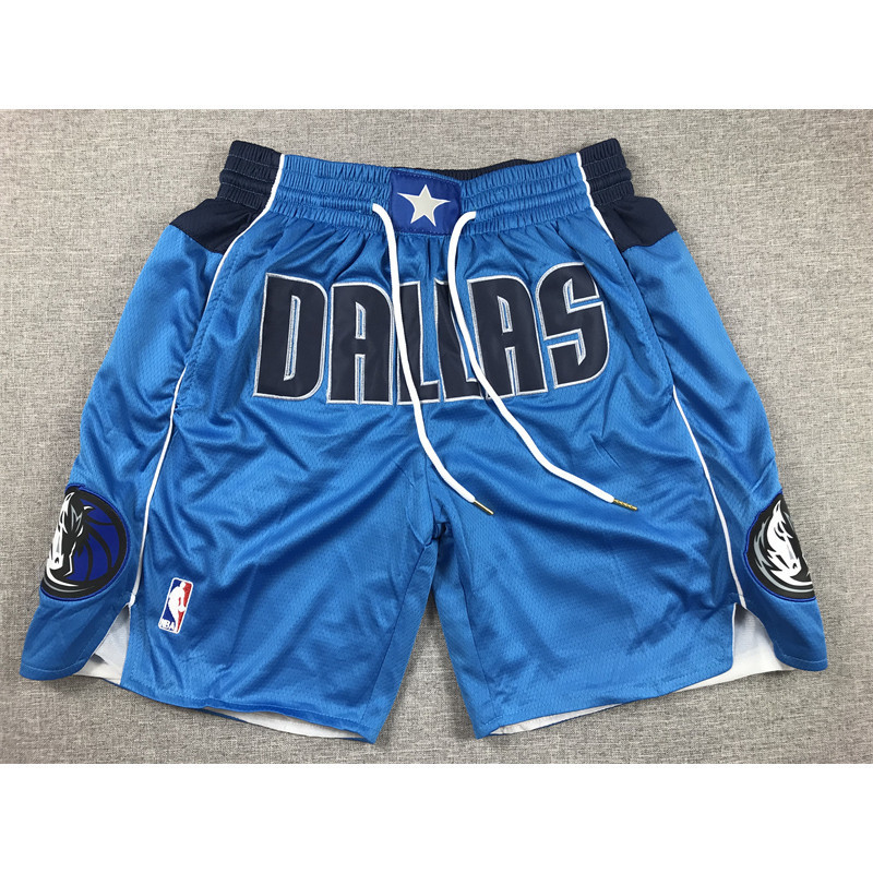 กางเกงขาสั้นทีมDallas Mavericks - สีฟ้า