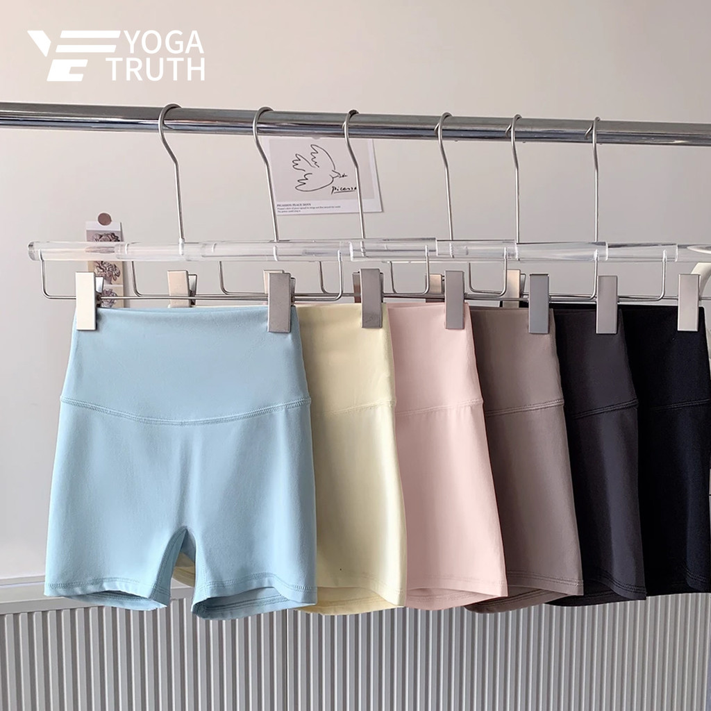 YOGATRUTH กางเกงขาสั้นสำหรับผู้หญิงแบบヌード N66 ให้ความยืดหยุ่นสูงและต้านเชื้อแบคทีเรีย มีการออกแบบเพื่อการขี่จักรยานและทำโยคะ