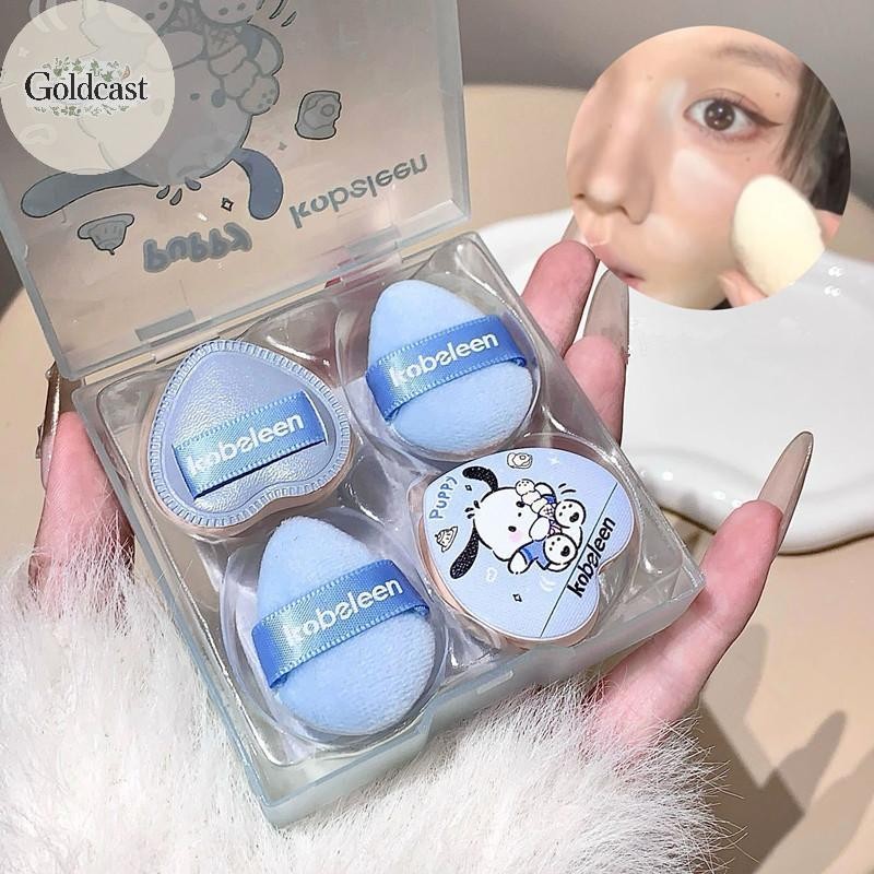 ทอง 5 ชิ้นการ์ตูน Mini Finger Puff Foundation ขนาดเล็ก Air Cushion แป้งฟองน้ํา Face คอนซีลเลอร์ BB ค
