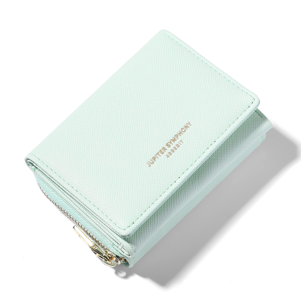 Forever young bester brand กระเป๋ ซองใส่บัตรผู้หญิงแบบสั้นซิปสวยหรู