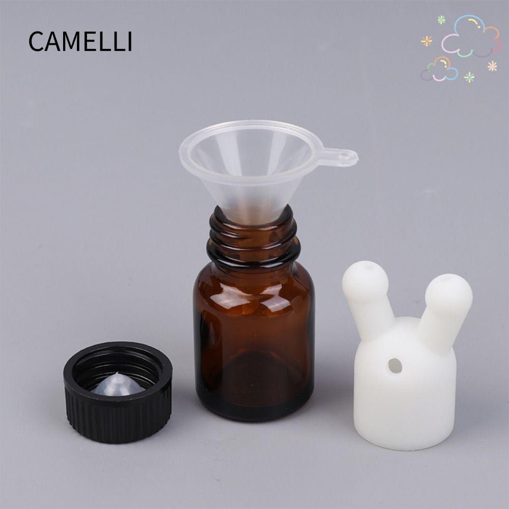 CAMELLI Essential Oil Inhaler Cap, Double Hole Leakproof Perfume Inhaler, Plastic Mini Empty Bottle 