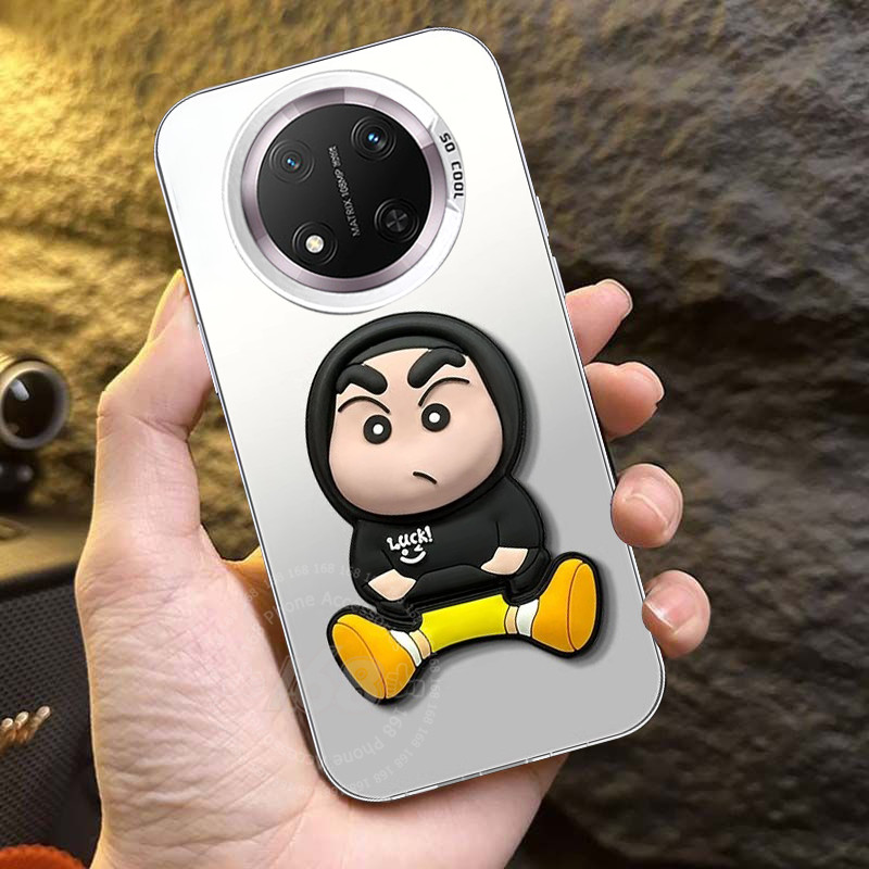 เคส Honor X9C X9D X9B X9A 5G Case เคสน่ารัก Crayon Shin Chan ดินสอสี ชินจังที่วางโทรศัพท์ขาตั้งกันกระแทกขอบซิลิโคนนุ่มด้านแข็งแผ่นหลังเย็นหล่อฝาครอบโทรศัพท์ ราคา ถูกที่สุด ดีลบีเคเค แกลเลอรีภาพที่ 4