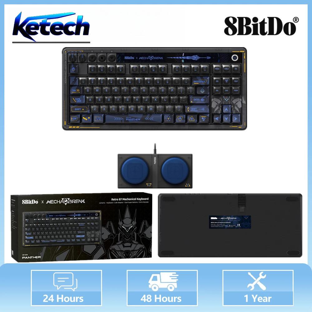 8BitDo Retro 87 คีย์บอร์ดแบบกลไก - Mecha BREAK รองรับสําหรับ Windows10/11 & คีย์บอร์ด Android 87 คีย