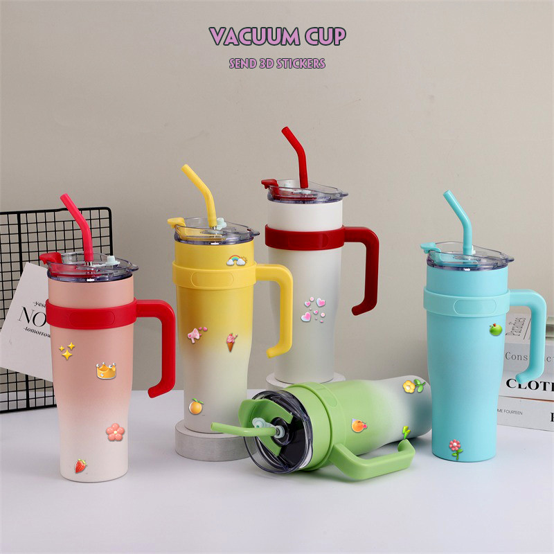 แก้วกาแฟ แก้วน้ําสุญญากาศ สเตนเลส สองชั้น ความจุขนาดใหญ่ 40 ออนซ์ แบบพกพา ฉนวนกันความร้อน J318