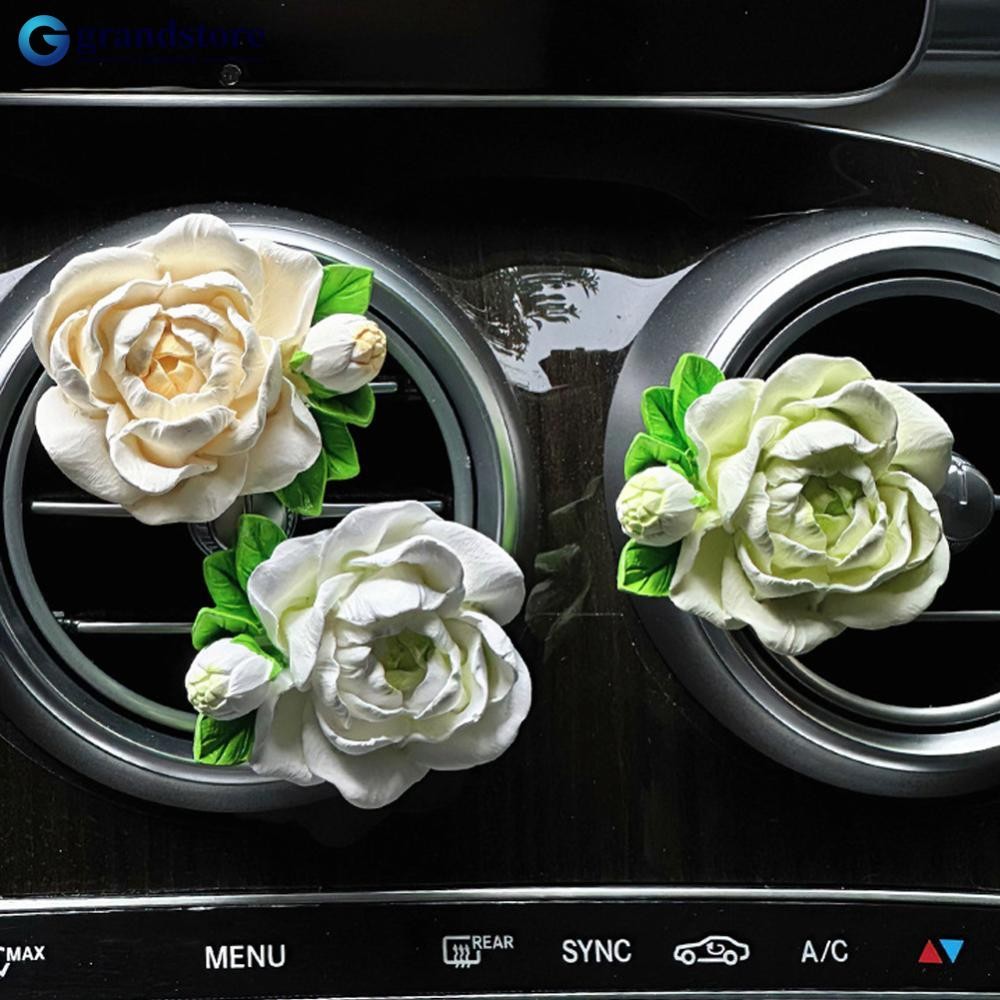 GRS Car Jasmine Air Outlet น้ําหอมคลิปรถ Air Freshener Peach Blossom Aroma Diffuser อุปกรณ์ตกแต่งรถย