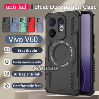 Vivo V60 2025 สําหรับ Vivo V60 V 60 VivoV60 5G Hollow การกระจายความร้อนเคสโทรศัพท์ป้องกันกล้องสี่มุมถุงลมนิรภัยกันกระแทกฝาหลัง