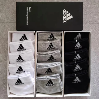 COD (5คู่1กล่อง) 100% COTTONถุงเท้าแฟชั่น ถุงเท้าวิ่ง ถุงเท้ากีฬา ผ้าฝ้าย แบบหนา ใส่สบาย ยืดหยุ่น สําหรับผู้ชาย และผู้
