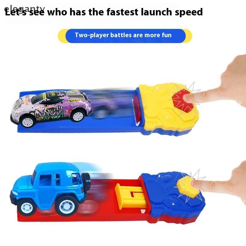 EGN 4 ชิ้นของขวัญวันเกิดคริสต์มาสสําหรับเด็กมินิพลาสติกติดตาม Launcher การแข่งขันเกมแข่งรถพัฒนาทักษะ