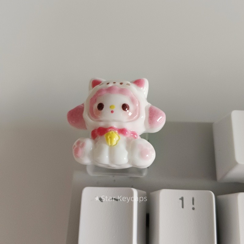 DIY Handmade Keycaps สร้างสรรค์น่ารักการ์ตูน Melody เกมคีย์บอร์ด Keycap ESC ปุ่มแป้นพิมพ์ตกแต่ง ราคา ถูกที่สุด ดีลบีเคเค แกลเลอรีภาพที่ 3