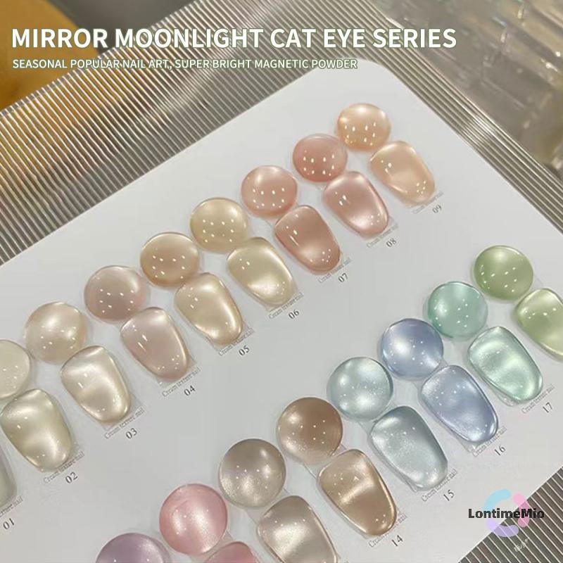 LontimeMio] 18 สีคริสตัล Eye Gel ยาทาเล็บแม่เหล็ก UV LED Soak Off เจลเคลือบเงาคริสตัล Eye Gel Lacquer เล็บตกแต่งใหม่