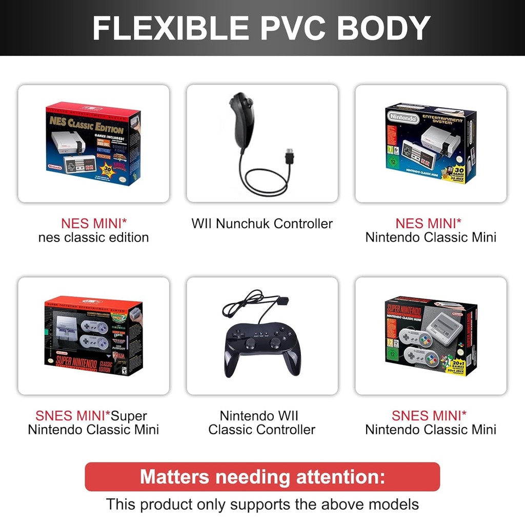 2Pack 6FT NES Classic Edtion Controller Extension Cable, SNES Extension Power Cord ใช้งานร่วมกับ Min