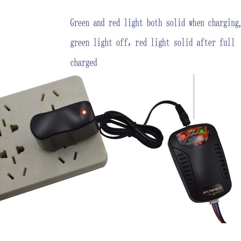 Blomiky 2 แพ็ค 7.4V 800mA 2S Li-ion Lipo แบตเตอรี่อะแดปเตอร์ชาร์จไฟสําหรับ RC Quadcopter เฮลิคอปเตอร