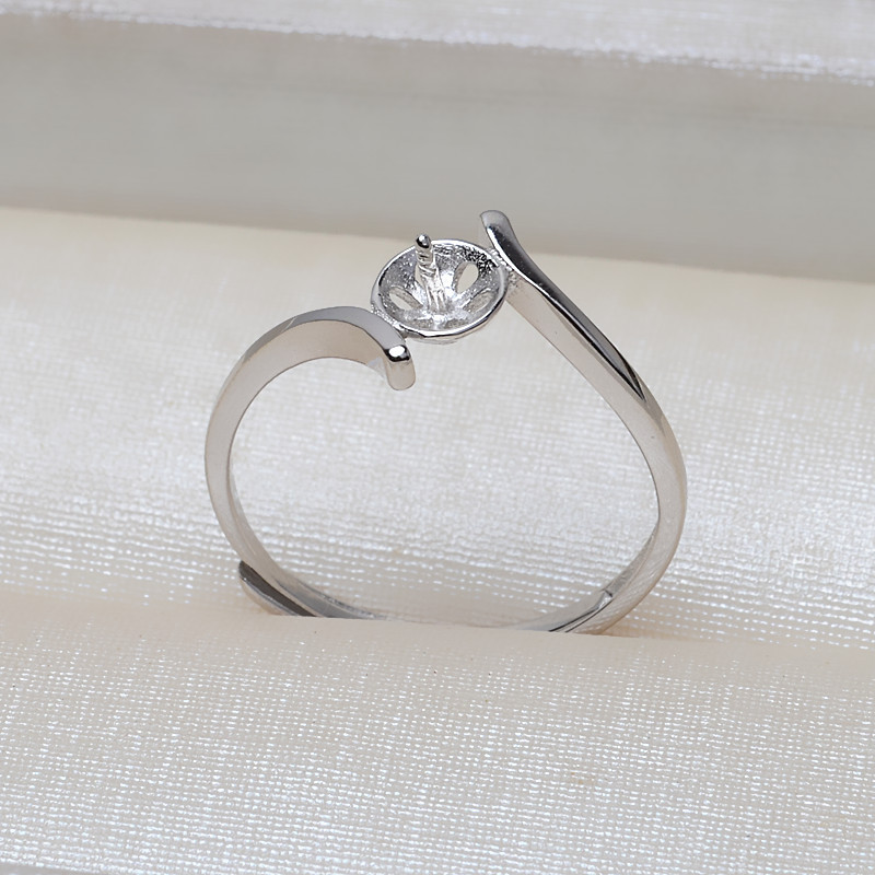 แหวนเงินสเตอร์ลิง 925 ออกแบบเองได้ เครื่องประดับเพียร์ซิงสำหรับแหวน มุกแท้ DS028