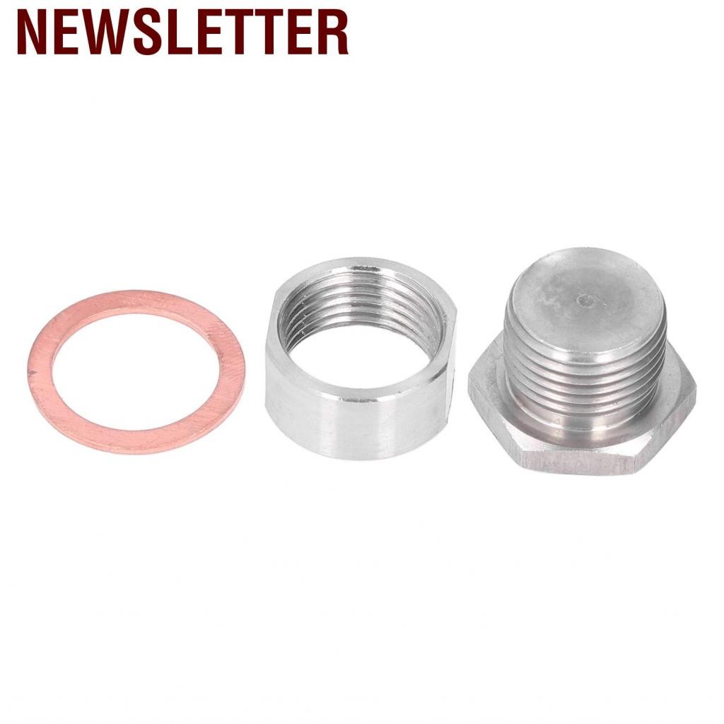 Newsletter จดหมายข่าว -TH 3PCS/SET O2 Oxygen Sensor Spacer Adapter พร้อม M18x1.5 มม. Cap Cap Univers