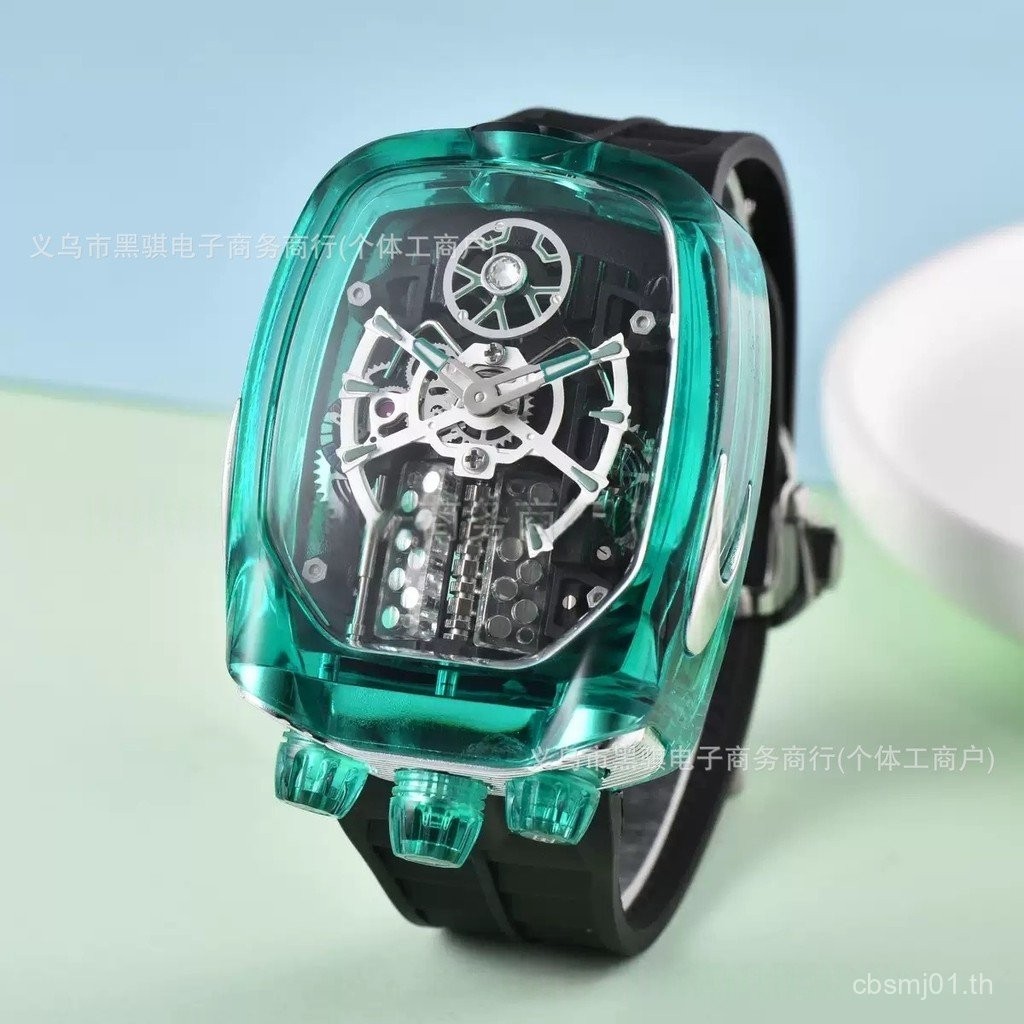 2025 สไตล์ใหม่การค้าต่างประเทศขายร้อน Buga-Di Shining คริสตัลโปร่งใสกรณีเครื่องยนต์อัตโนมัตินาฬิกาผู