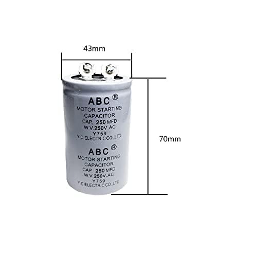 CD60 Run Capacitor, 250uF/MFD 250VAC มอเตอร์เริ่มต้นตัวเก็บประจุสําหรับ Air Compressor มอเตอร์เริ่มต