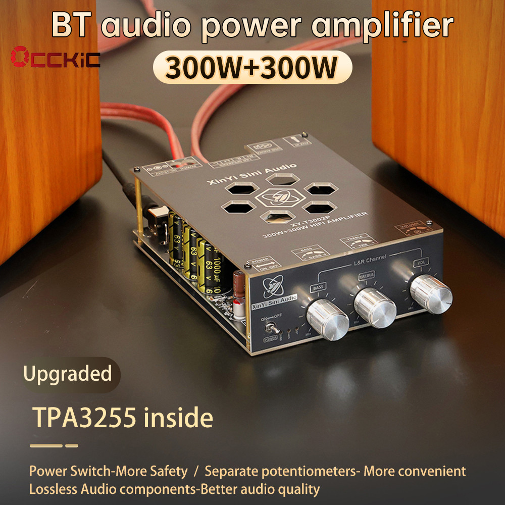 Ockic XY-T3002P รุ่นอัพเกรด 300W * 2 Bt เครื่องขยายเสียงดิจิตอลโมดูลปรับสูงและต่ําความถี่,นําเข้า Tp