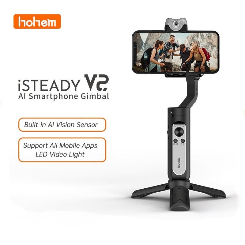 Hohem iSteady V2 โคลงมือถือสําหรับสมาร์ทโฟน 3 แกน Gimbal AI การติดตามภาพสําหรับสมาร์ทโฟน Vlog