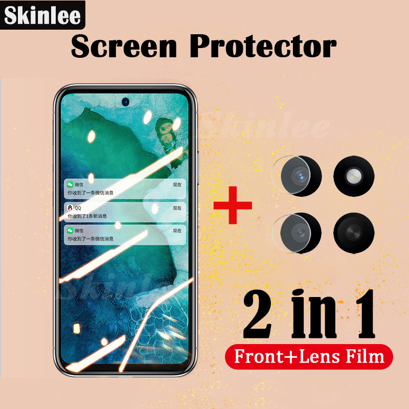 2 In 1 สําหรับ Honor 400 สมาร์ท/Honor X7D ป้องกันหน้าจอฟิล์มกระจกนิรภัย + สําหรับ Honor 400 สมาร์ท X