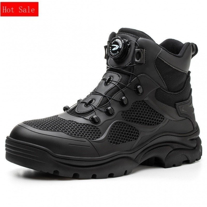 Large steel toe safety boots, puncture resistant, comfortable to wear, suitable for work. For men an