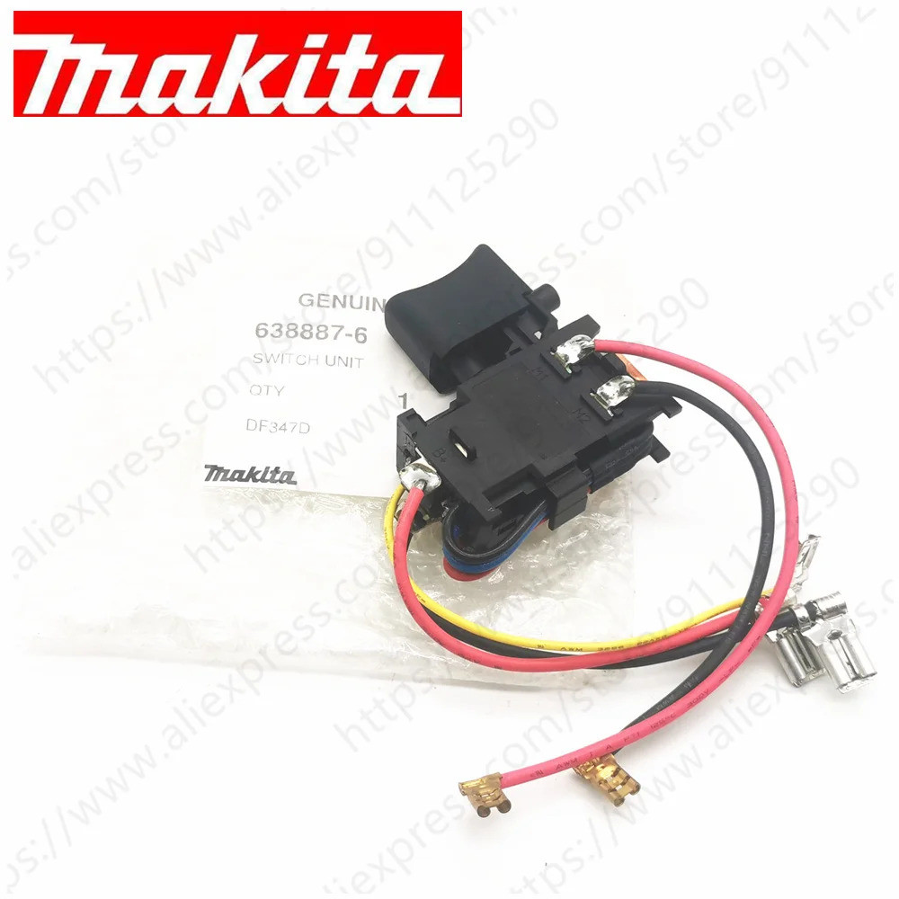 สวิตช์ของแท้สําหรับ Makita HP457D DF457DWE DF457D HP347D DF347D HP457 DF347DWE 638862-2 638887-6 สว่