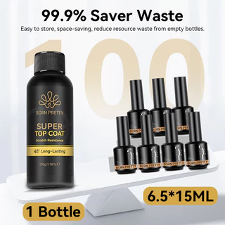 【Local】BORN PRETTY 100g Super Top Coat Base Gel No Wipe Top Coat Glossy Long lasting Top Coat Functional Gel Nail Supplies