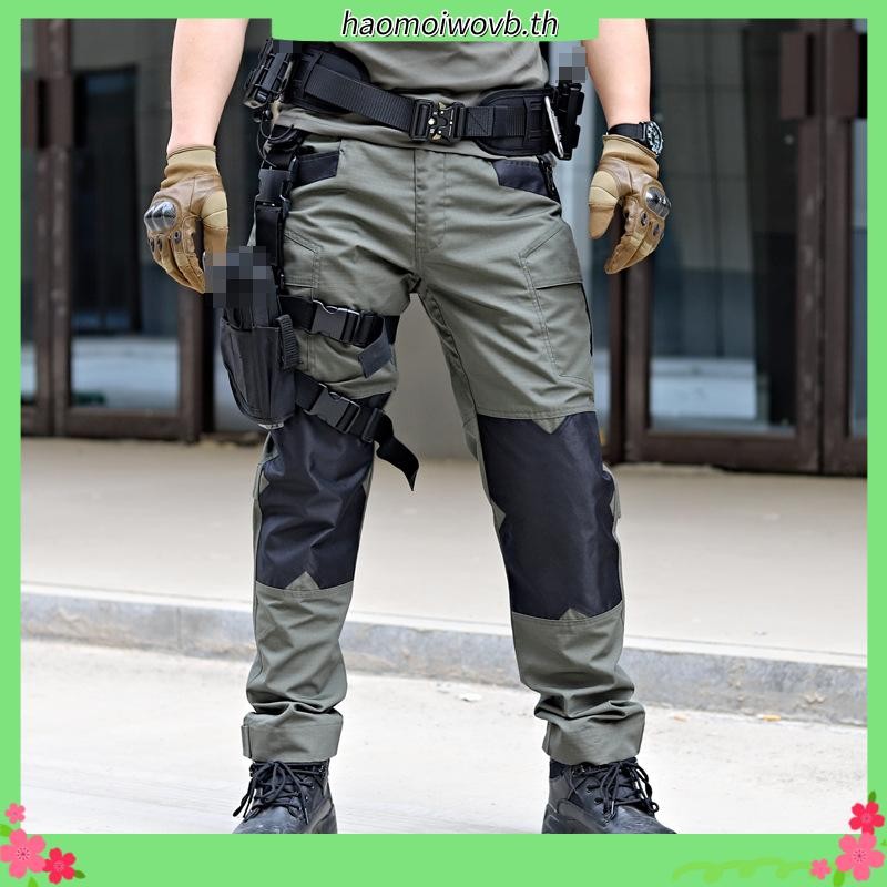 กางเกงยุทธวิธี IX6 ใหม่ กางเกงฝึกทหารกลางแจ้งสำหรับผู้ชาย ระบายอากาศได้ดี กันน้ำ