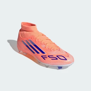 adidas ฟุตบอล รองเท้าฟุตบอลทรงมิดคัท F50 League Firm/Multi-Ground Unisex สีส้ม JI0888
