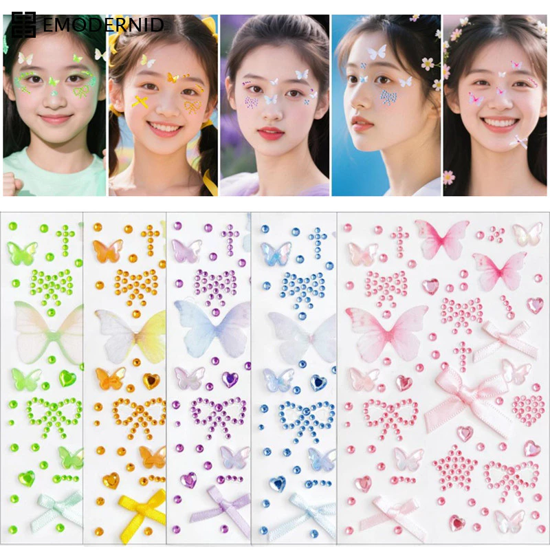 (พร้อมส่ง)(มีบริการส่งด่วน)หลายแบบ🇹🇭สติกเกอร์เพชร/เพชรติดหน้า/เพชรประดับร่างกาย/เพชรติดหน้าอกsticker-em