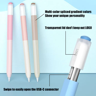 ซิลิโคนเยลลี่สําหรับ Apple Pencil USB-C เคส iPad ดินสอ USB-C ปากกาสไตลัสปลอกป้องกันกันลื่นบางเฉียบ