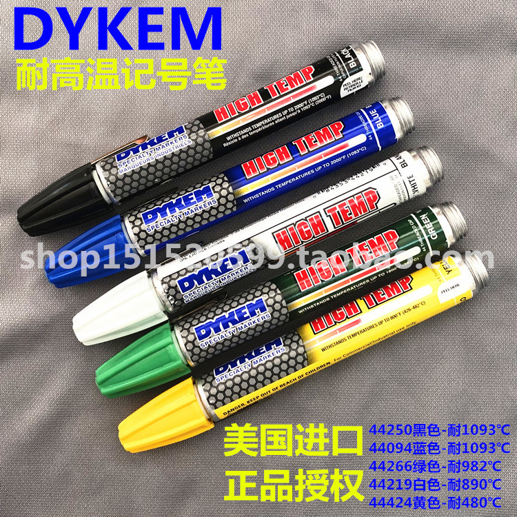 DYKEM ปากกาสีทนอุณหภูมิสูงสูง TEMP ทนอุณหภูมิสูง Non-Fading Marker ปากกา 1093 องศา