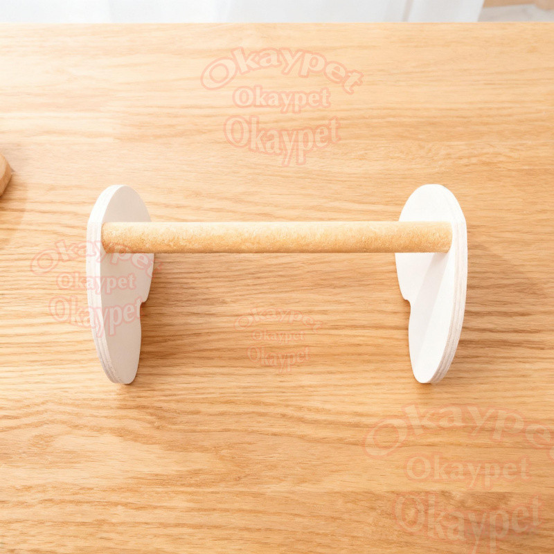 ของเล่นนก คอนยืนนกแก้ว คอนไม้ คอนลับเล็บ คอนสามเหลี่ยม สำหรับนกแก้ว คอนยืนไม้ คอนนก นกหงส์หยก - รูปที่ 6