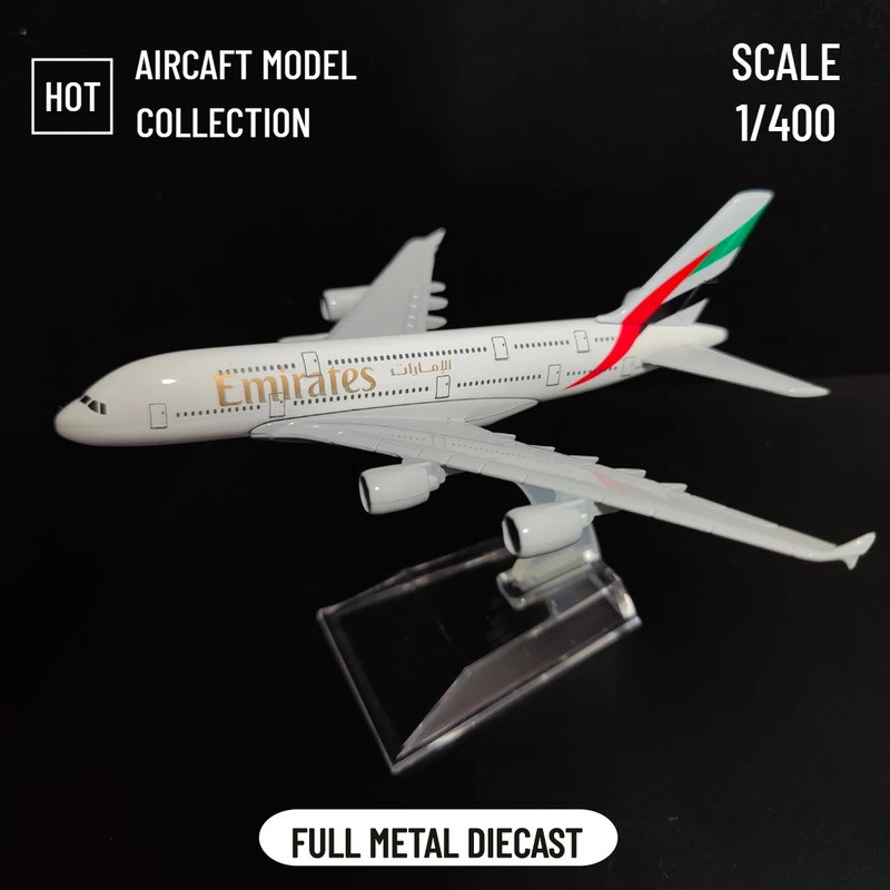 Scale 1:400 เครื่องบินโลหะ Replica Emirates Airlines A380 B777 เครื่องบิน Diecast รุ่นการบินเครื่องบ