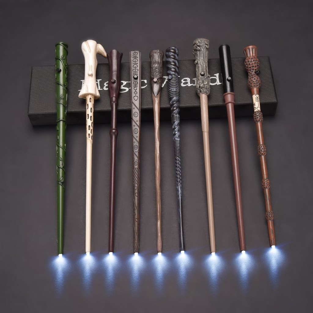 แฮร์รี่ พอตเตอร์ ไม้กายสิทธิ์ LED (พร้อมถ่าน) - ไม้กายสิทธิ์เฮอร์ไมโอนี่ สำหรับคอสเพลฮาโลวีน