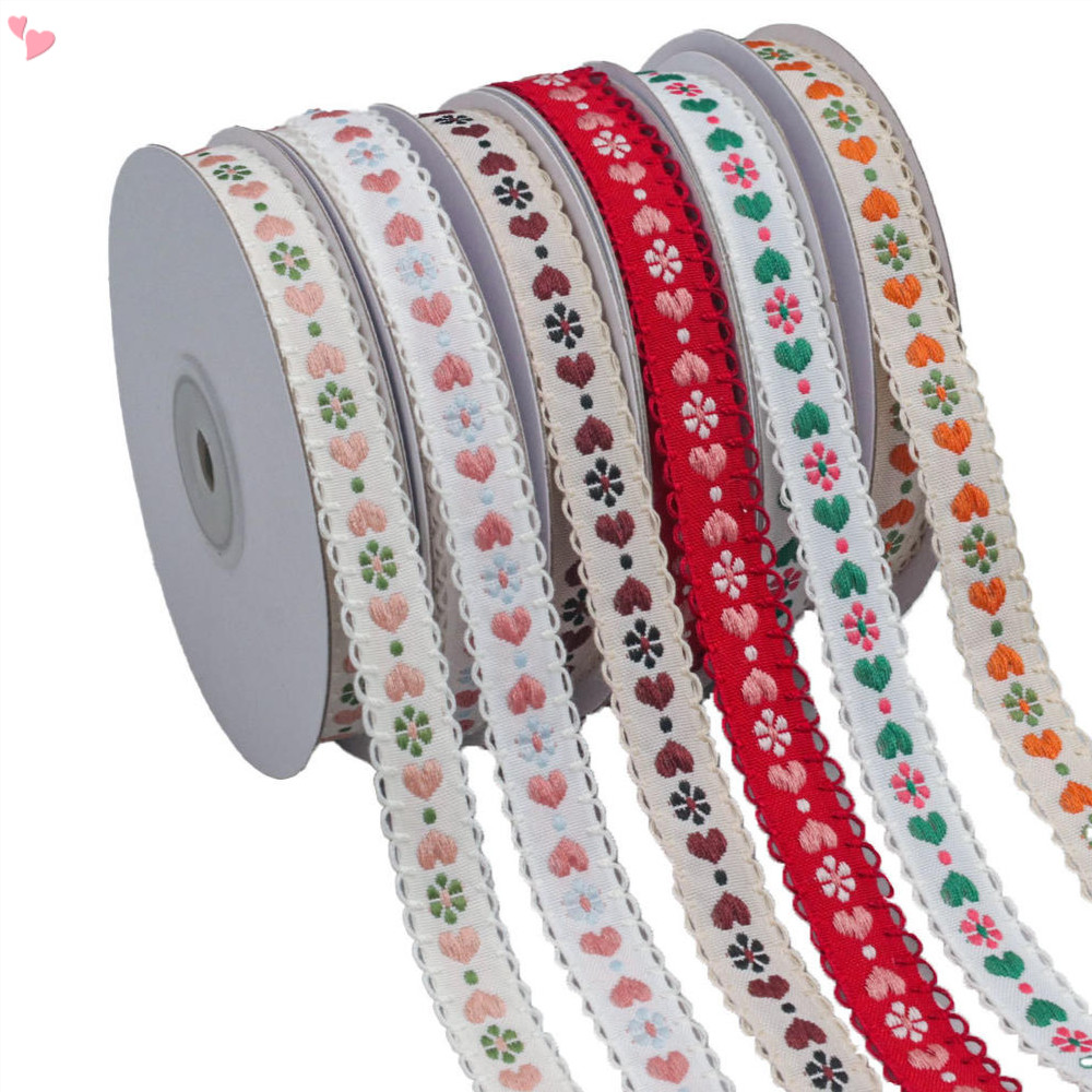 ลูกไม้ Trim ดอกไม้ Jacquard ริบบิ้น Bowknot วัสดุลูกไม้ Trim-เย็บปักถักร้อย Applique DIY Art Craft Supply สําหรับ Scrapbooking, ห่อของขวัญ