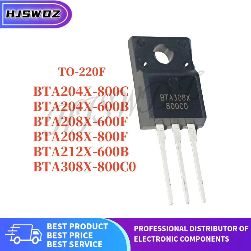 1-5PCS BTA204X-800C BTA308X-800C0 BTA204X-600B BTA208X-600F BTA212X-600B BTA208X-800F TO-220 Field E