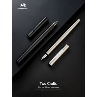 ปากกาหมึกซึม Jinhao 35 หรูหรา Elegant EF/F Nib All-Steel/Matte Black Body การประดิษฐ์ตัวอักษรปากกาหมึก